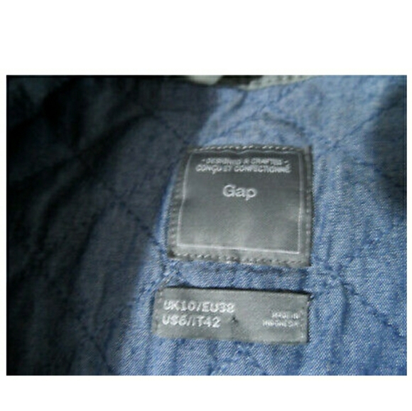 GAP Quilted Moto Jacket 6 Olive Green zipper cuffs - Picture 8 of 8